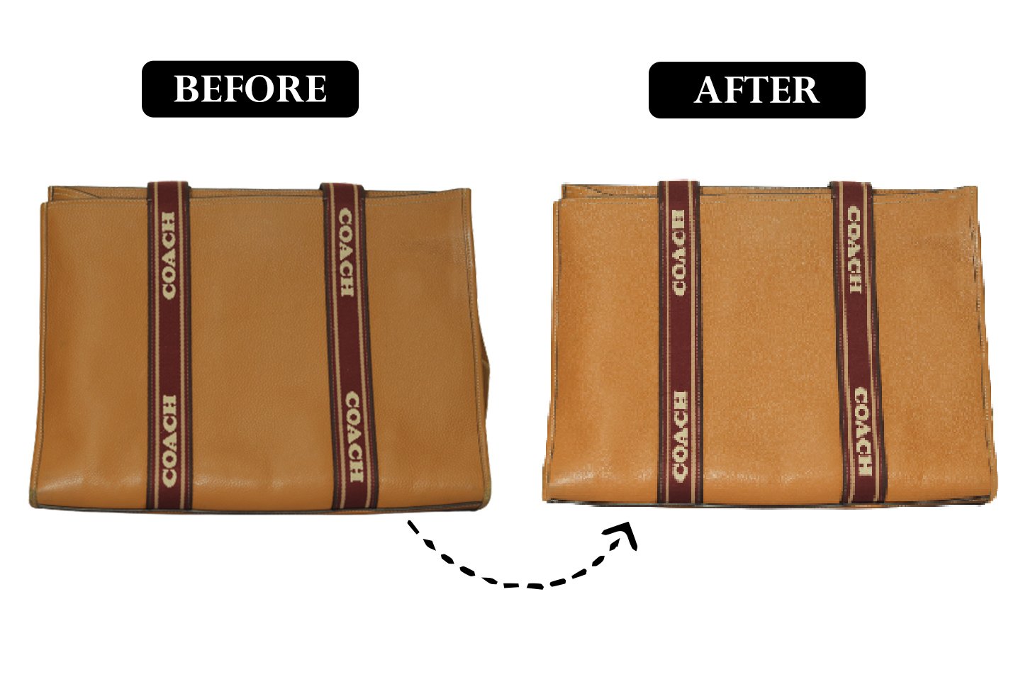 Leather garment conditioning result