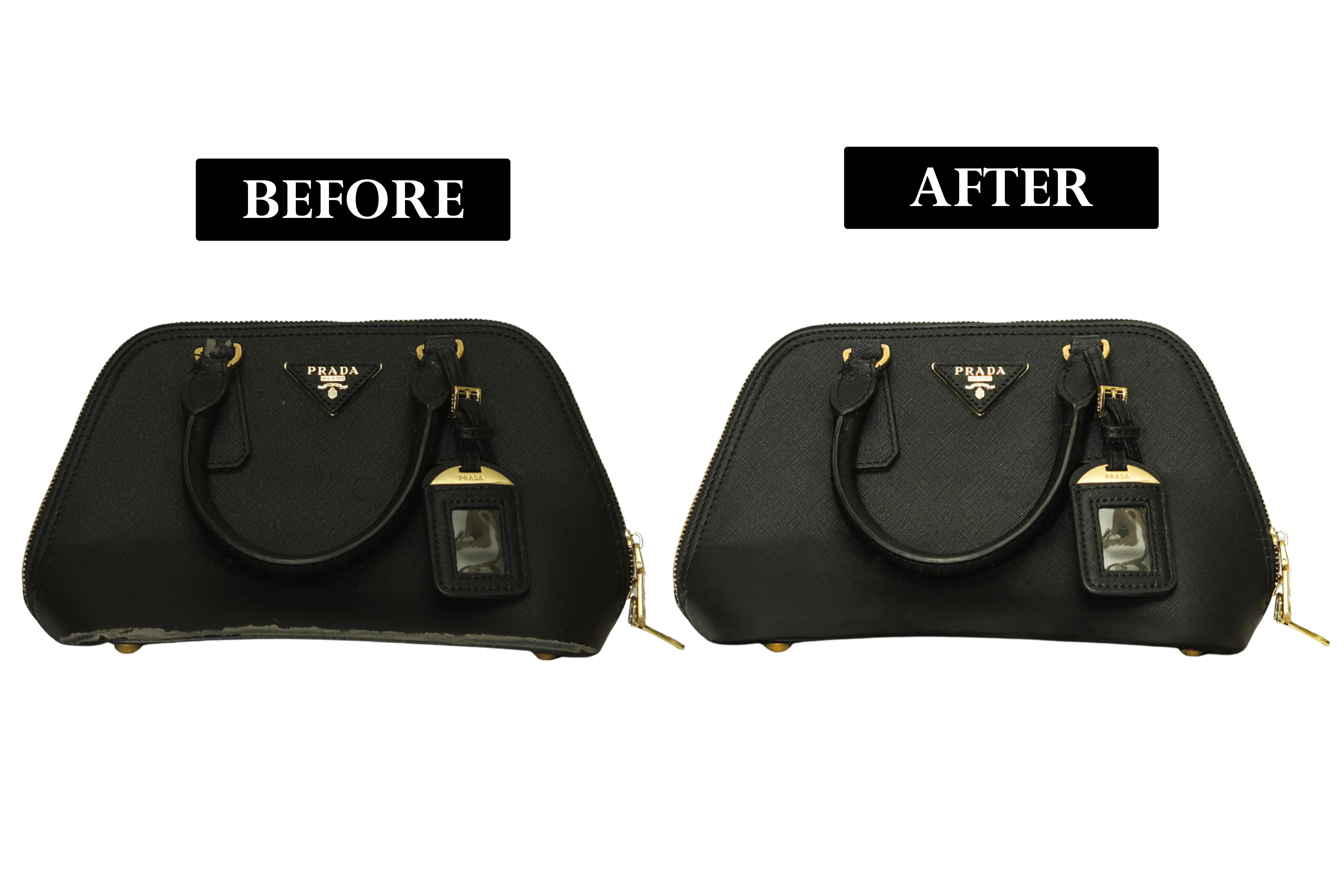 Bespoke leather cleaning result